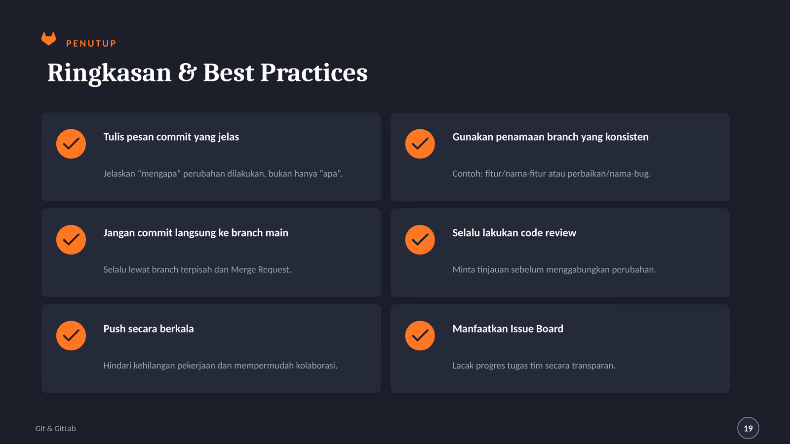 Ringkasan dan Best Practices