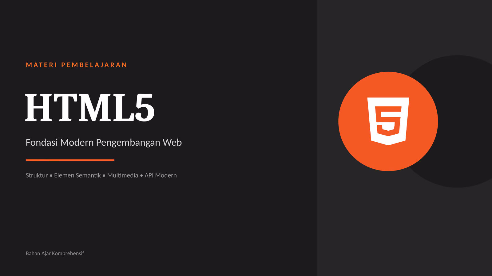 HTML5, slide 1 dari 19