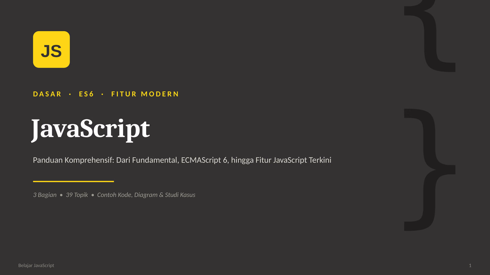 Pengenalan JavaScript dan Tipe Data, slide 1 dari 5