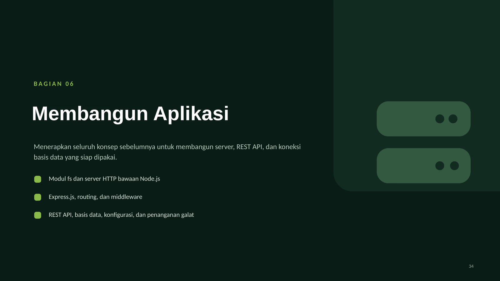 Membangun Aplikasi Web dan REST API, slide 1 dari 9