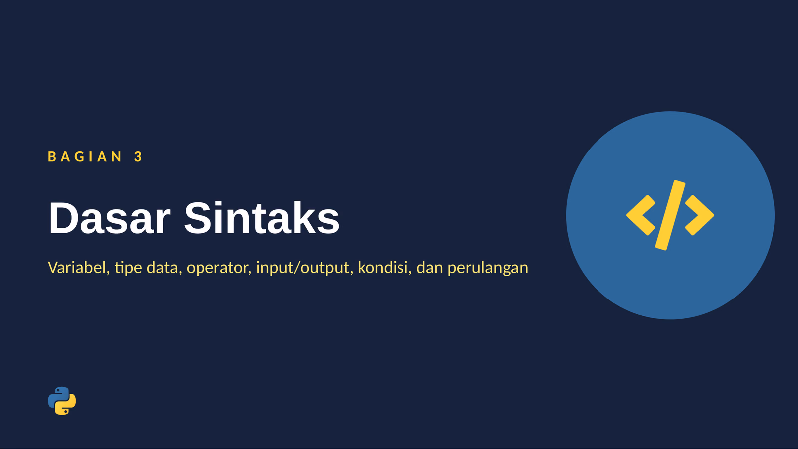 Variabel, Tipe Data, dan Operator, slide 1 dari 3