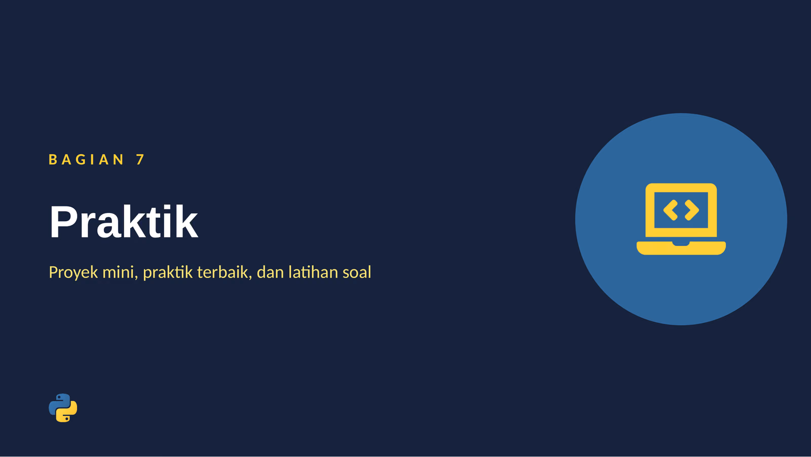Proyek Mini Kalkulator Nilai, Praktik Terbaik, dan Latihan Soal, slide 1 dari 6