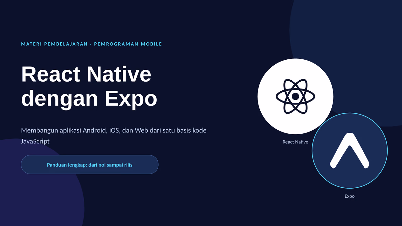 Sampul materi React Native dengan Expo