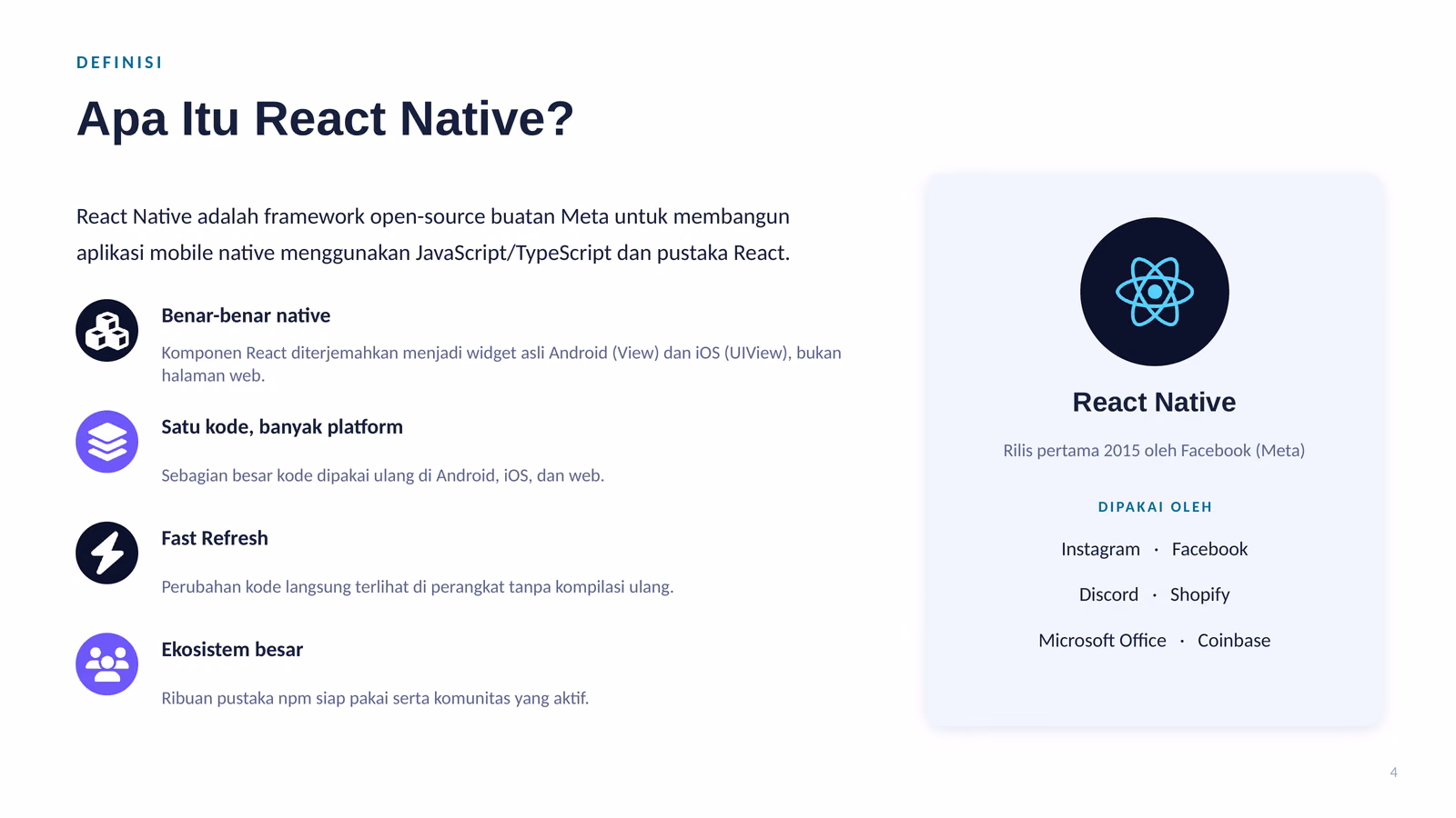 Definisi dan Keunggulan React Native
