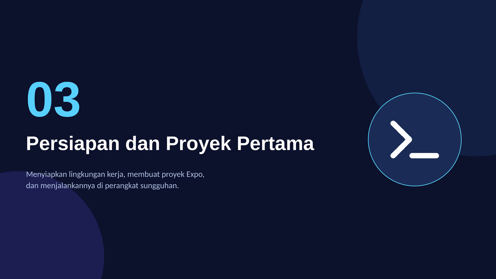 Persiapan Lingkungan dan Pembuatan Proyek Pertama, slide 1 dari 5