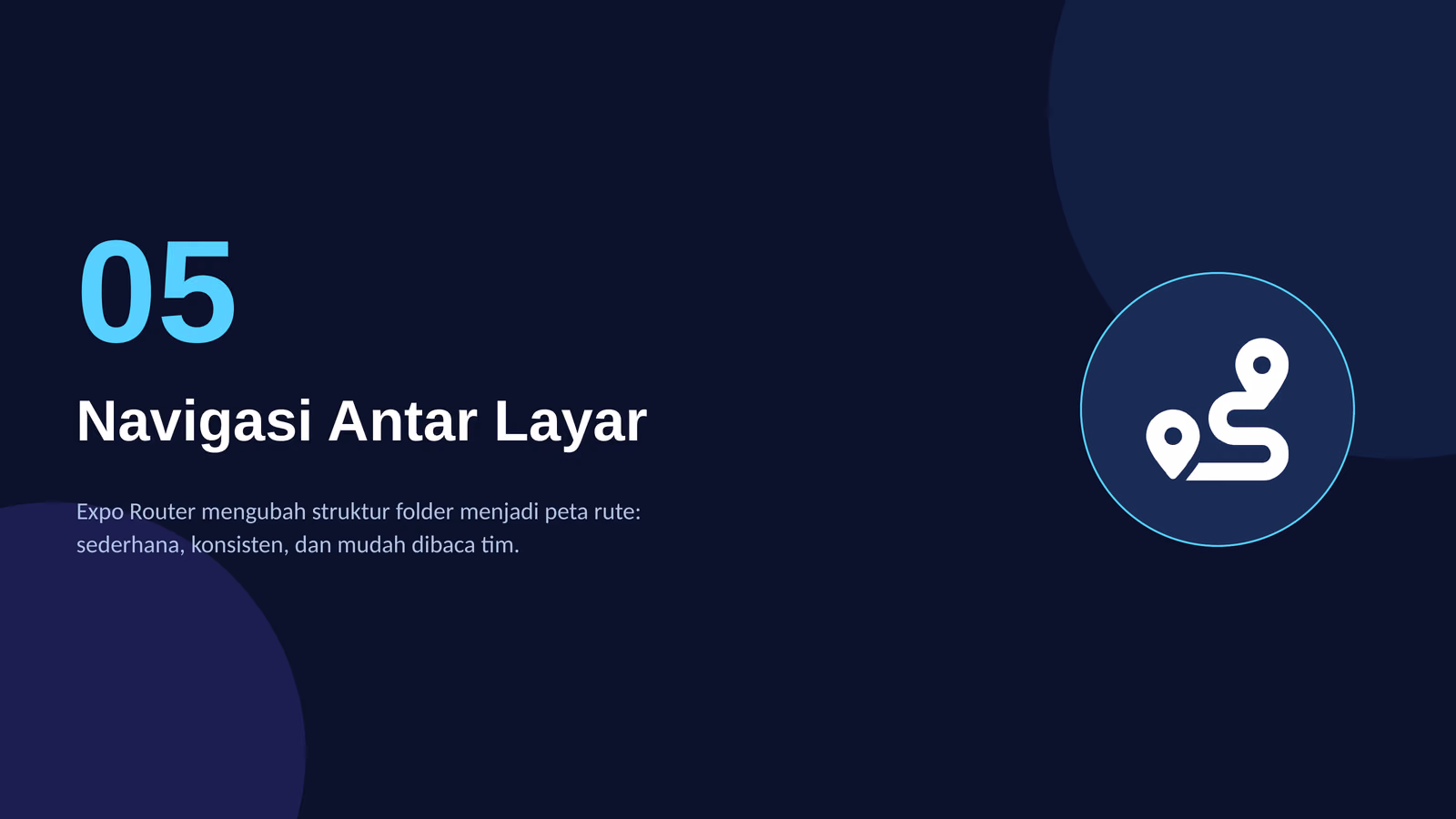 Navigasi Antar Layar dengan Expo Router, slide 1 dari 3