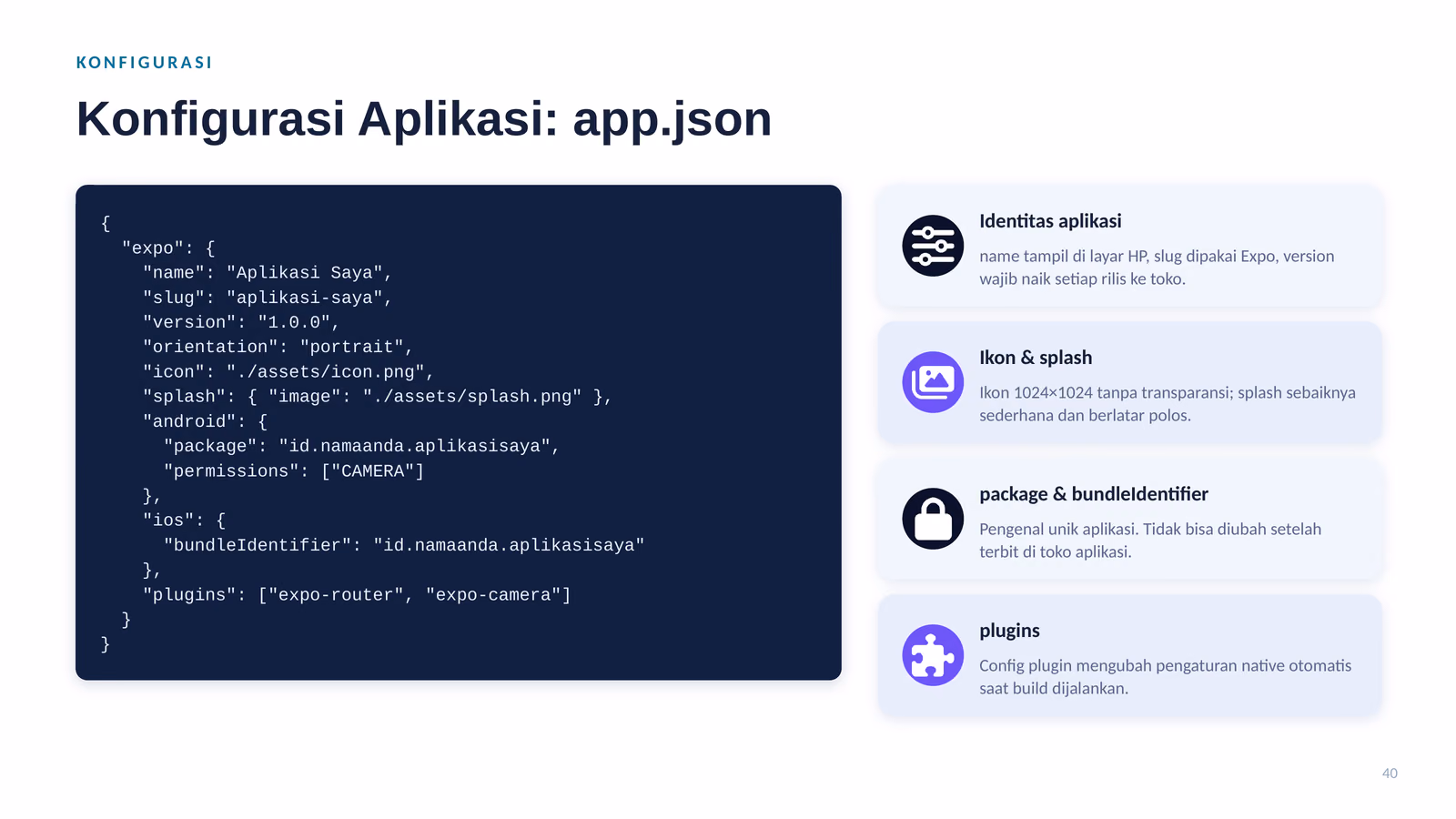 Konfigurasi Aplikasi app.json