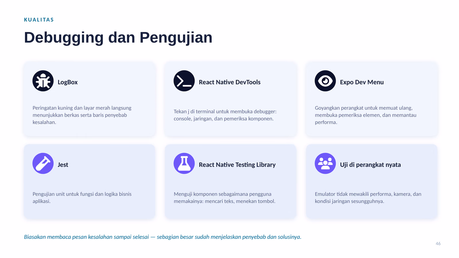 Debugging dan Pengujian Aplikasi