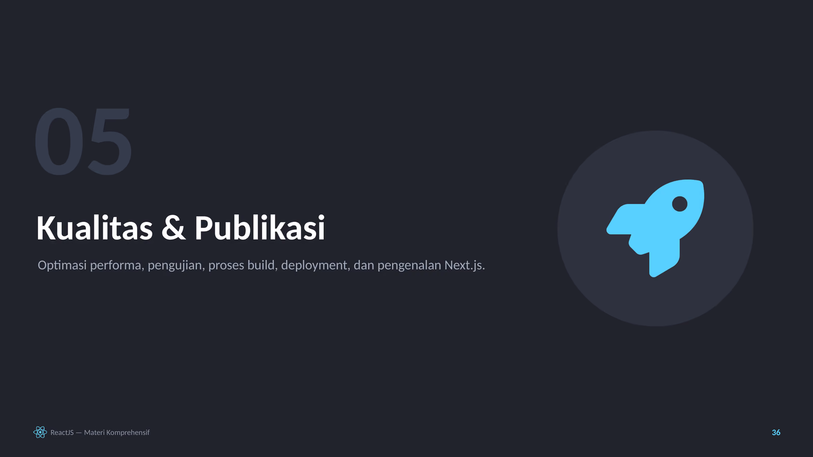 Performa, Testing, dan Publikasi, slide 1 dari 12