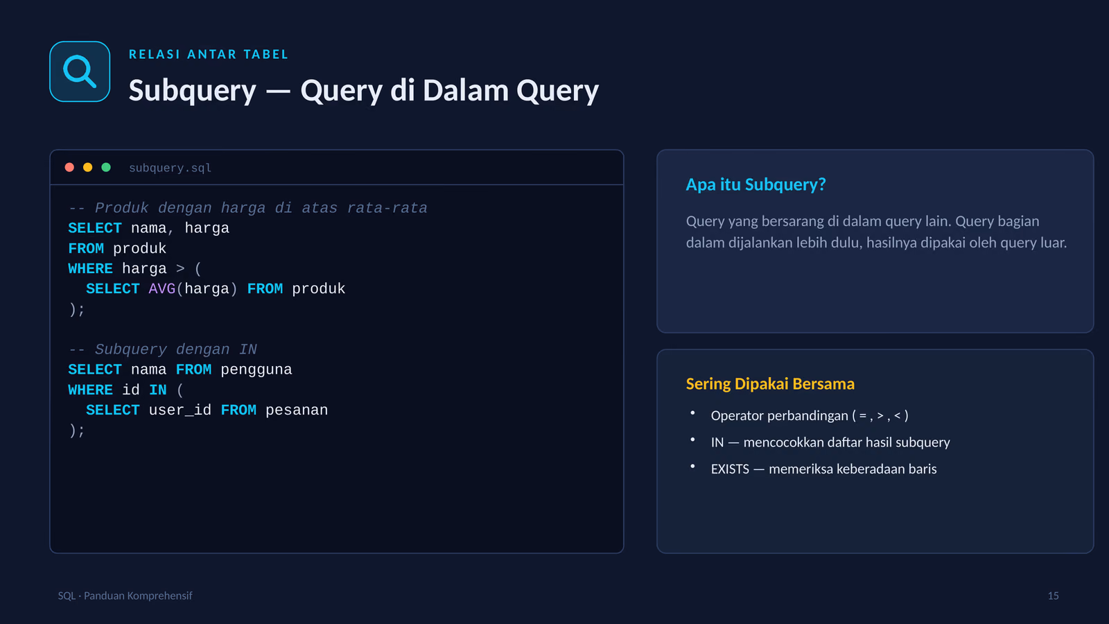 Subquery